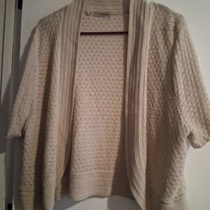 Mairices Open-Front Cream Knit Women's Sweater
